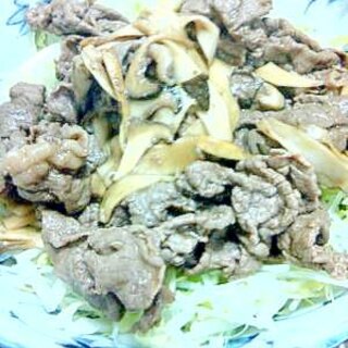 牛肉とエリンギの中華炒め